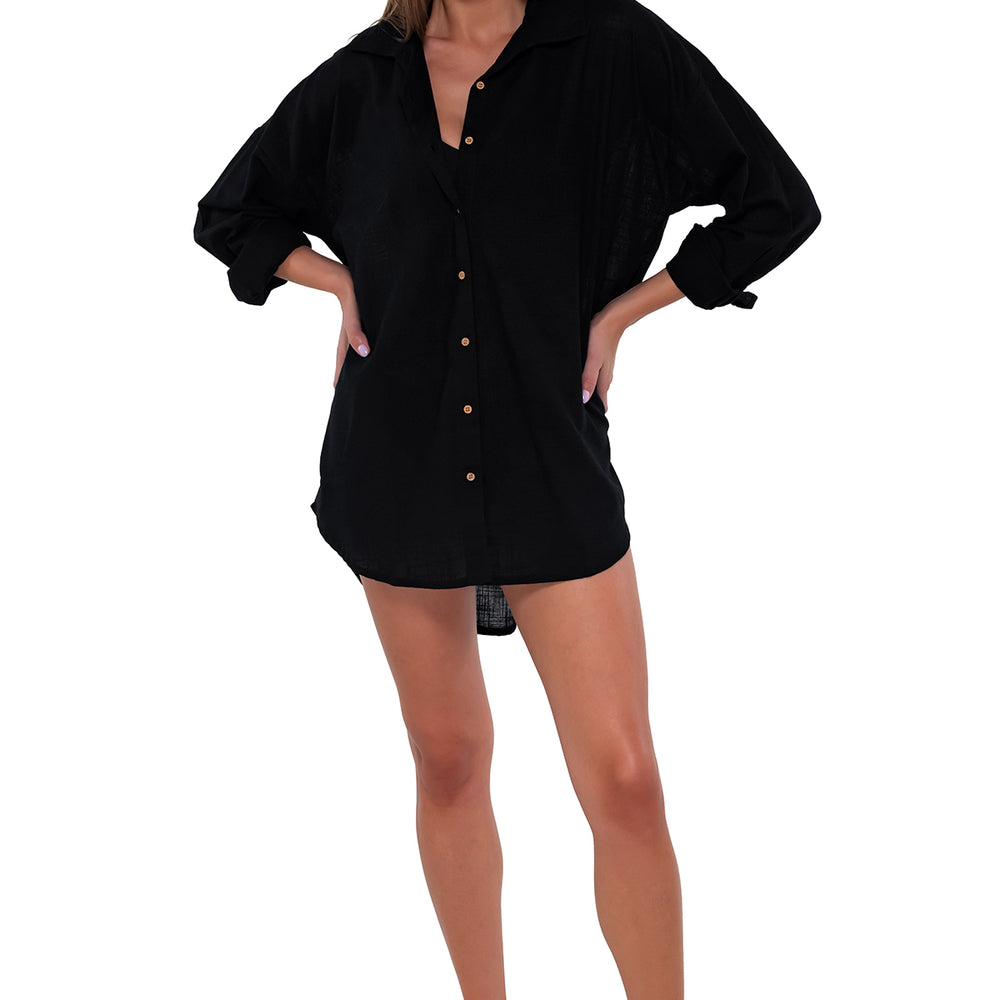 
                      
                        Sunsets Black Delilah Shirt Cover Up
                      
                    