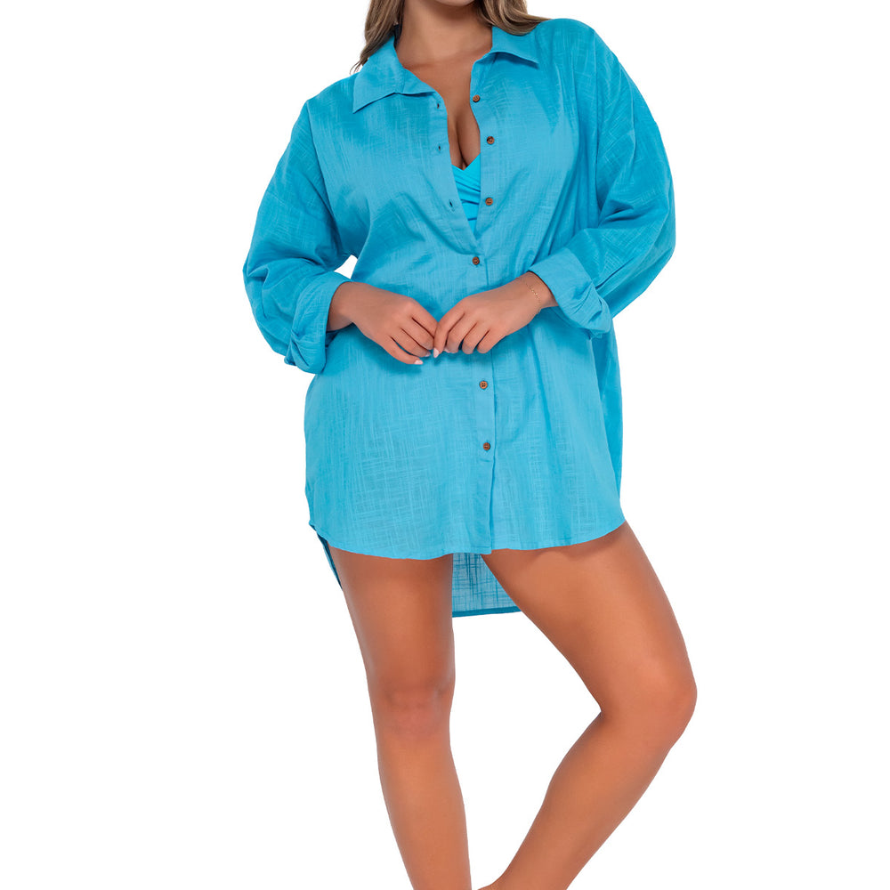 Sunsets Blue Bliss Delilah Shirt Cover Up