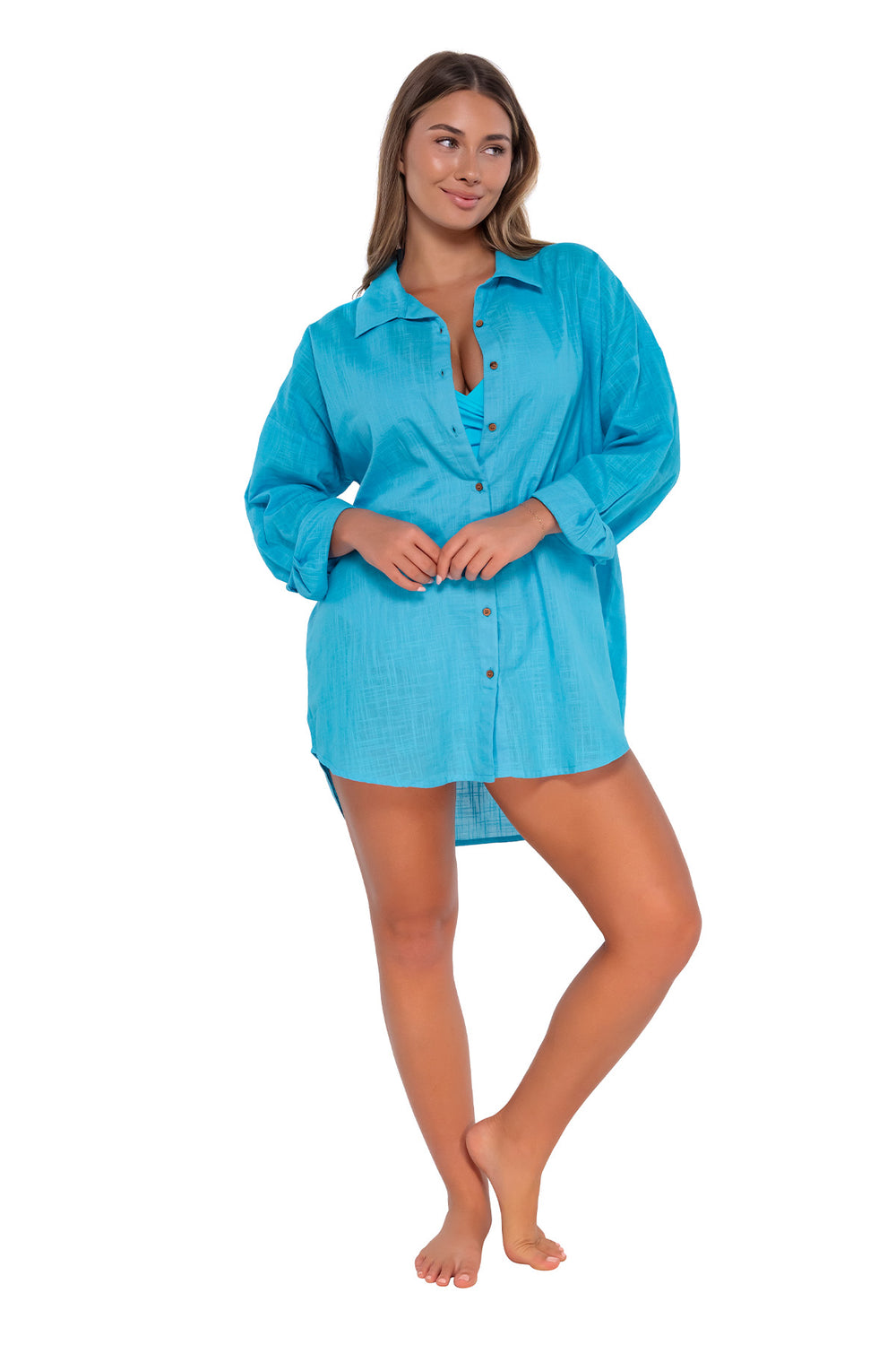 Sunsets Blue Bliss Delilah Shirt Cover Up