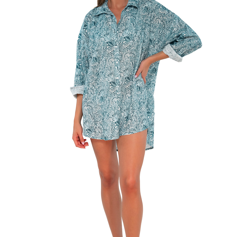 Sunsets By the Sea Delilah Shirt Cover Up