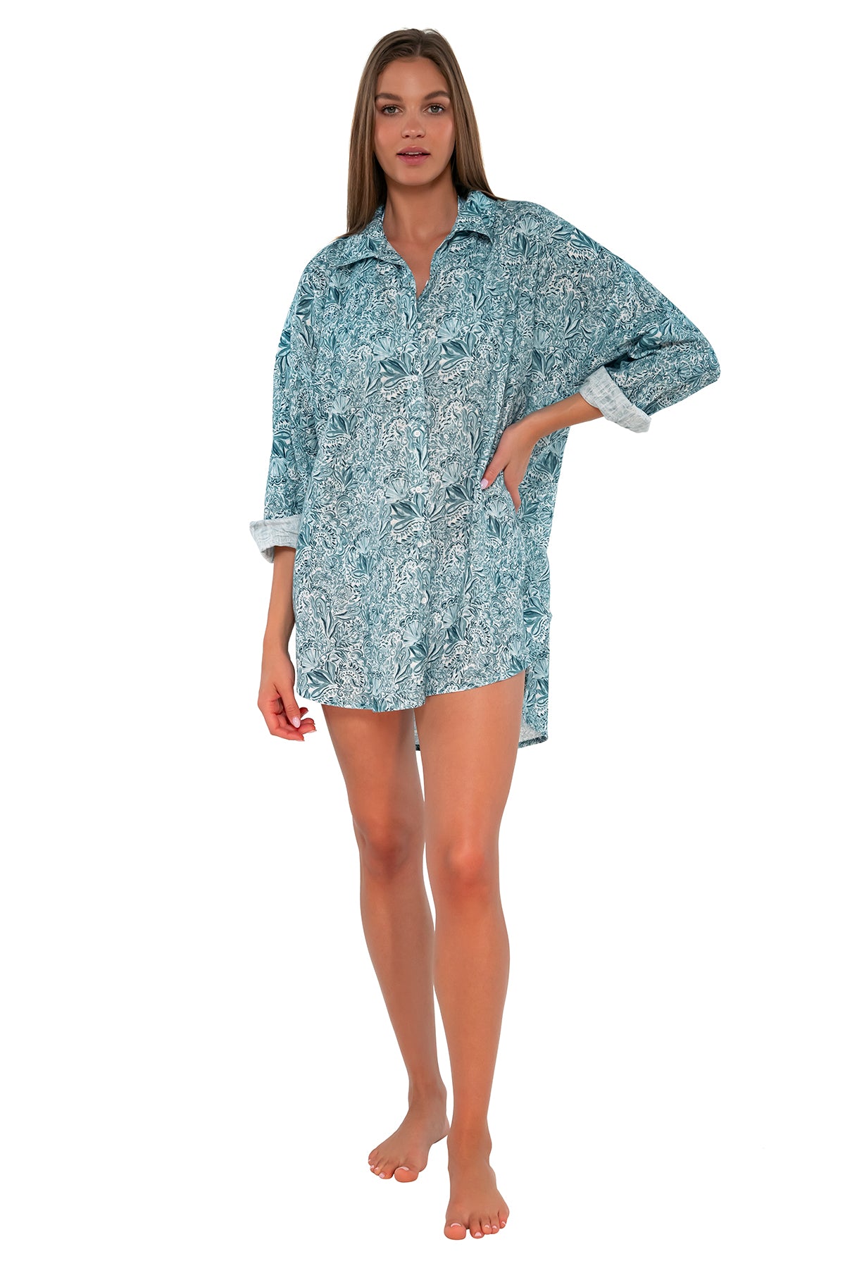 Sunsets By the Sea Delilah Shirt Cover Up