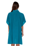 Sunsets Avalon Teal Shore Thing Tunic Cover Up