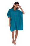Sunsets Avalon Teal Shore Thing Tunic Cover Up