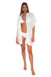 Sunsets White Lily Shore Thing Tunic Cover Up