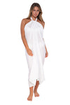 Sunsets White Lily Paradise Pareo Cover Up