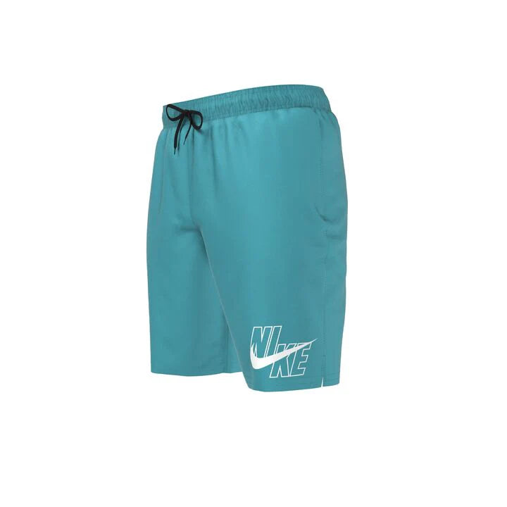 Nike Swim Men's Solid Logo Lap 9" Volley Shorts Oracle Aqua
