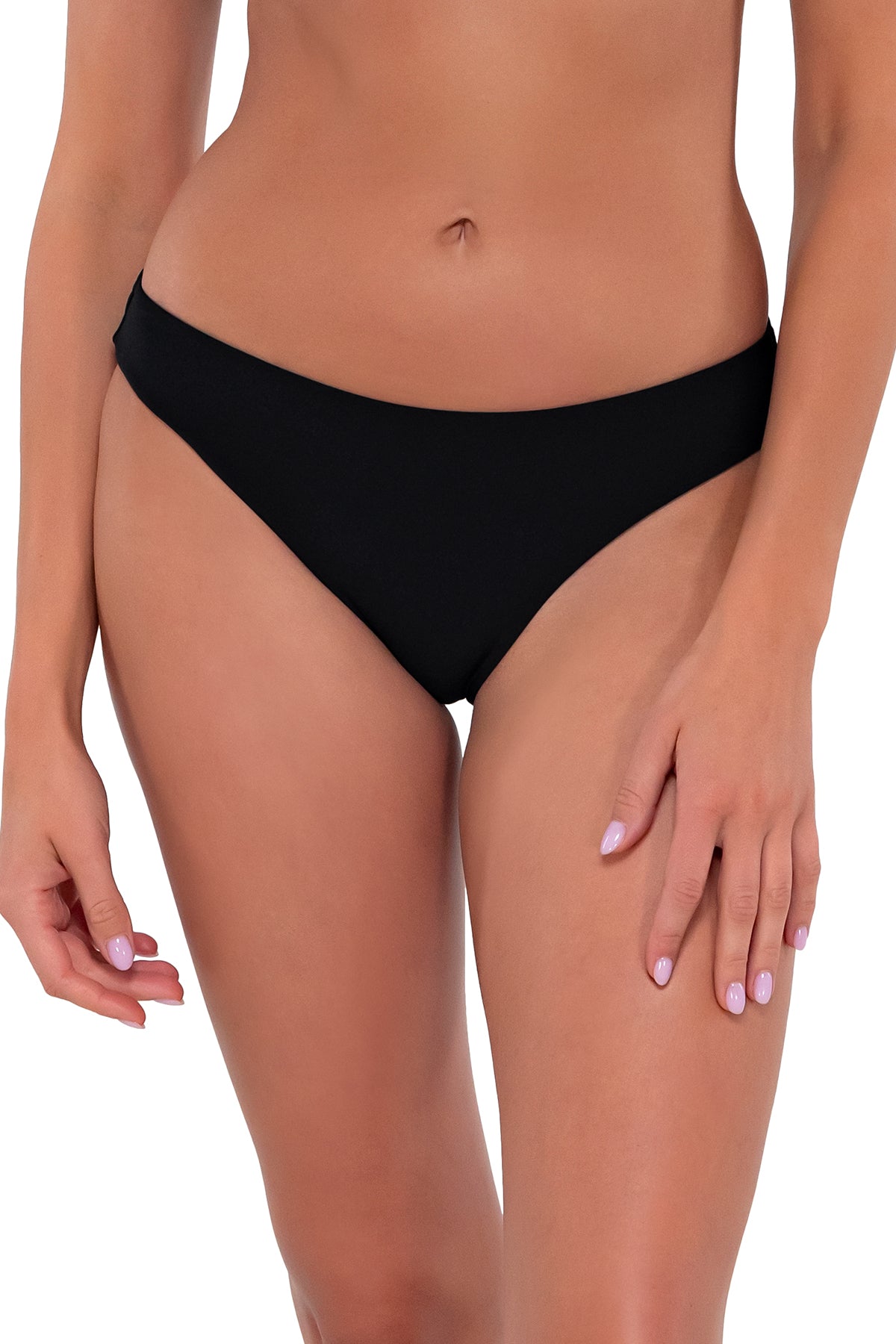 Sunsets Black Collins Hipster Bikini Bottom