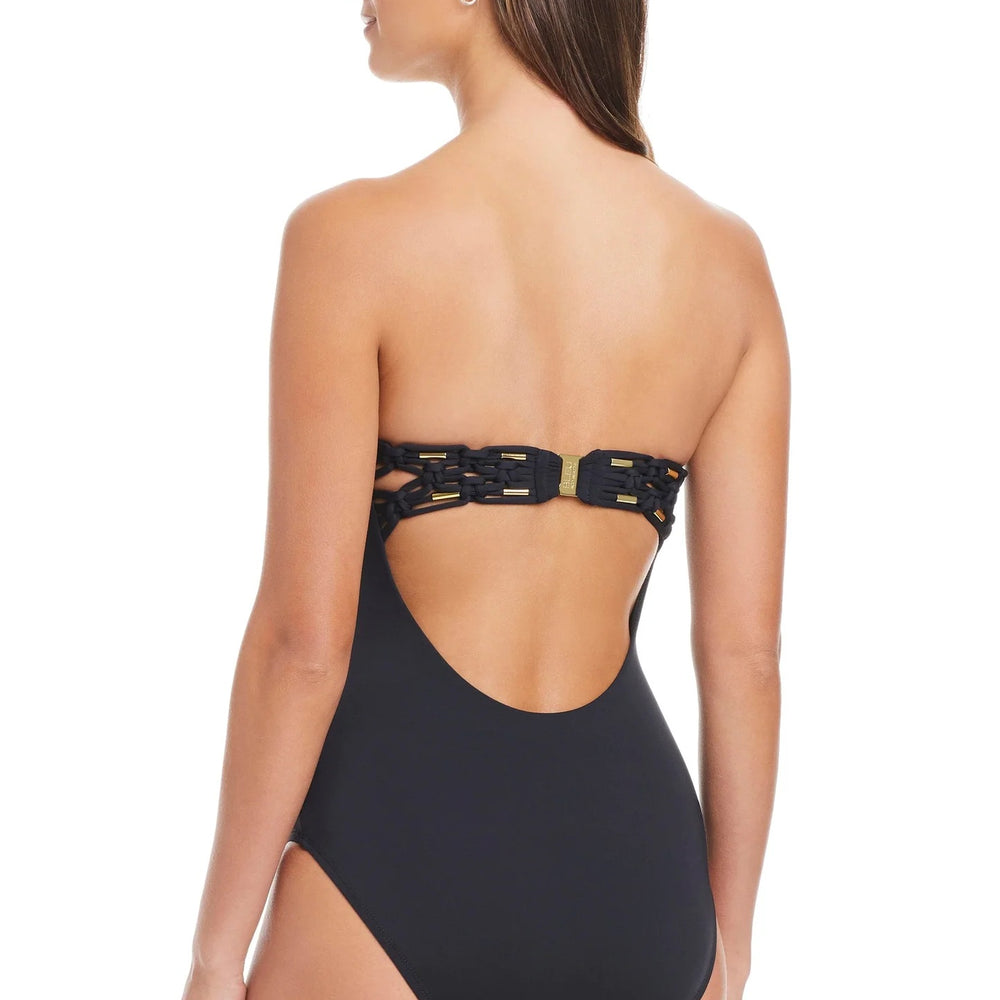 
                      
                        Bleu Rod Beattie La Cote D'Azur Women's V Wire Bandeau One-Piece Black
                      
                    