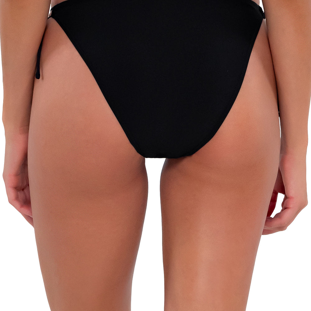 Sunsets Black Everlee Tie Side Bikini Bottom