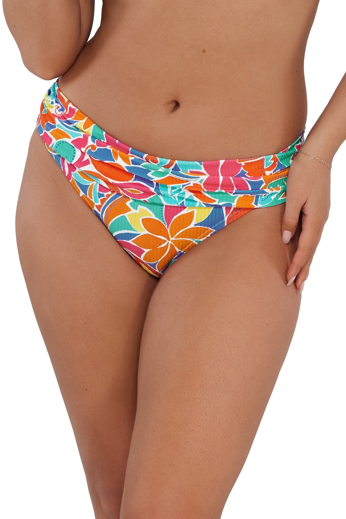 Sunsets Festive Floral Sandbar Rib Unforgettable Bottom