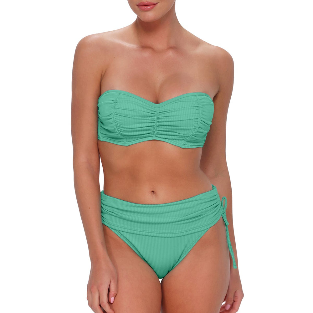 
                      
                        Sunsets Aqua Mist Sandbar Rib Darci High Waist Bottom
                      
                    