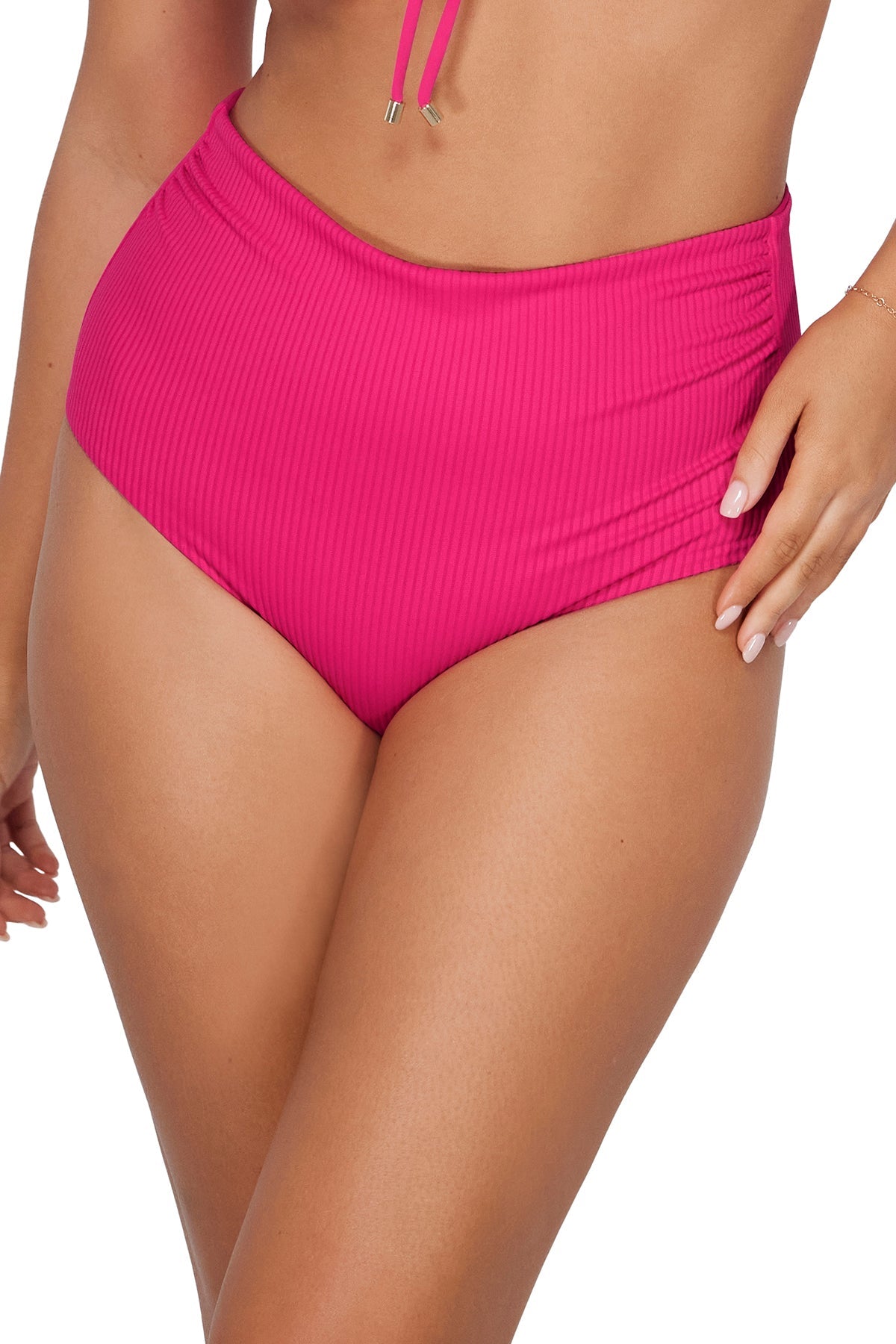 Sunsets Begonia Sandbar Rib Capri High Waist Bottom