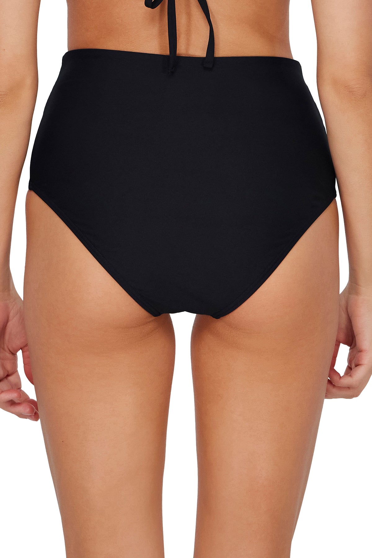 Sunsets Black Capri High Waist Bottom