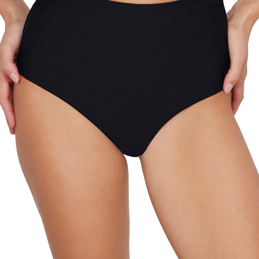 Sunsets Black Capri High Waist Bottom