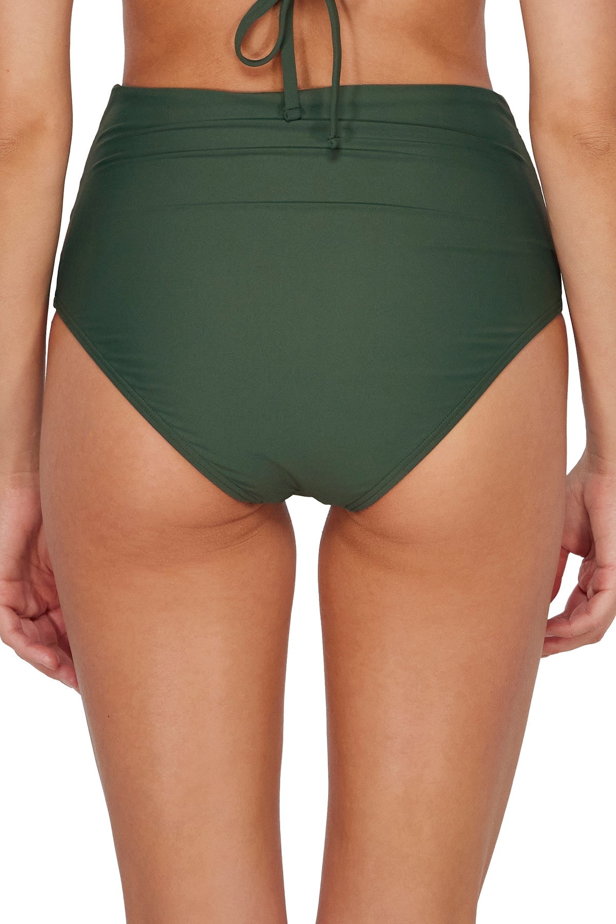 Sunsets Island Green Capri High Waist Bottom