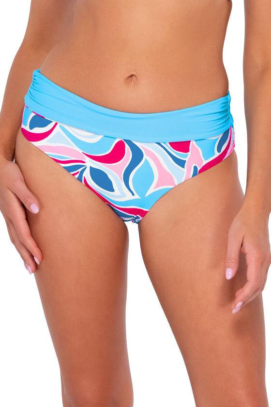 Sunsets Making Waves Capri High Waist Bikini Bottom