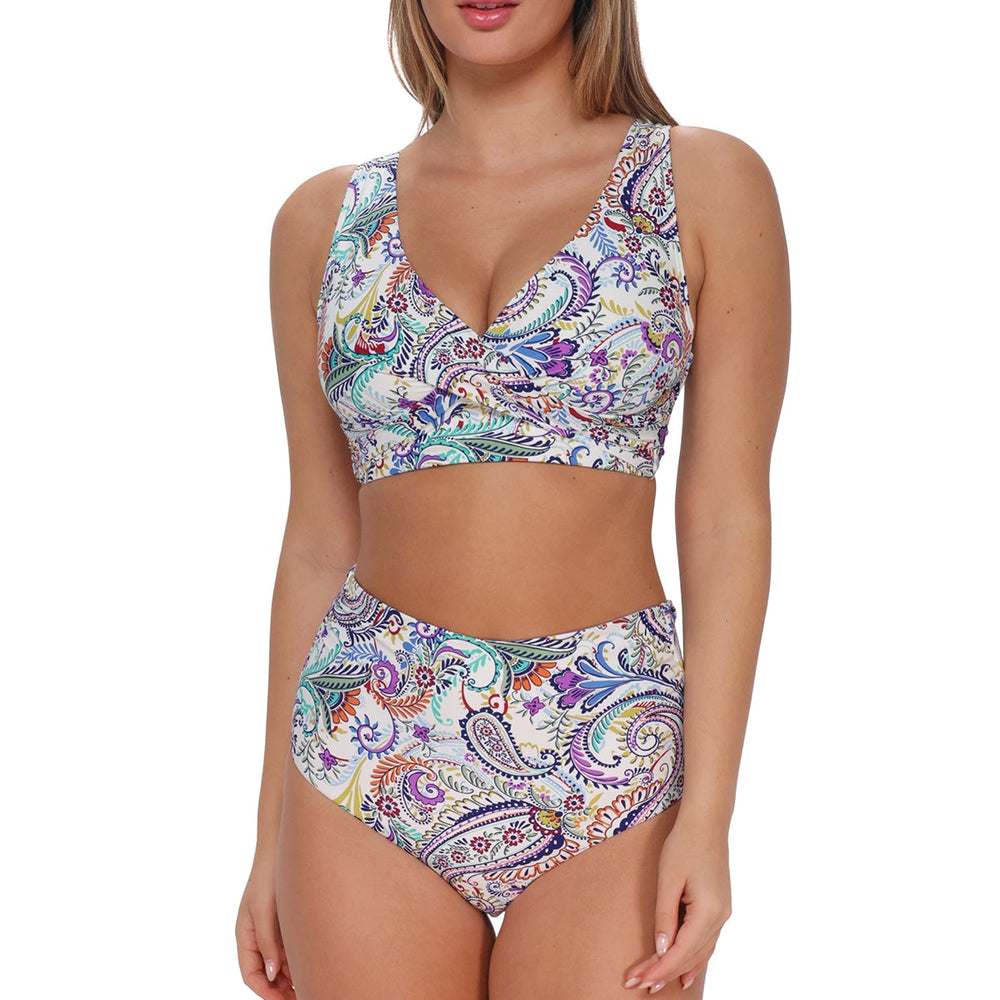 
                      
                        Sunsets Tide Pool Twist Capri High Waist Bottom
                      
                    