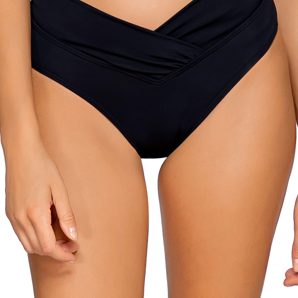 Sunsets Black Summer Lovin V-Front Bikini Bottom