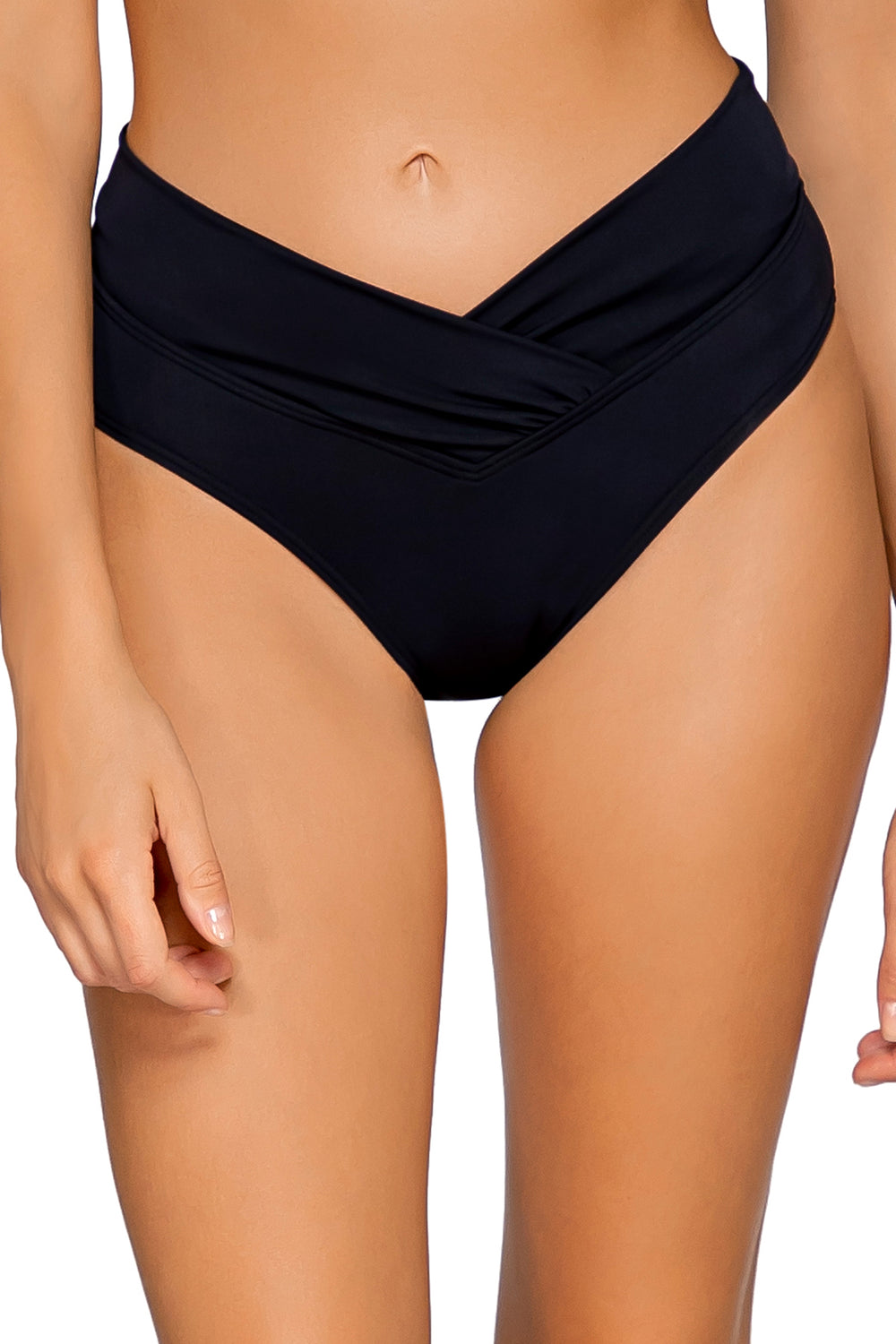 Sunsets Black Summer Lovin V-Front Bikini Bottom