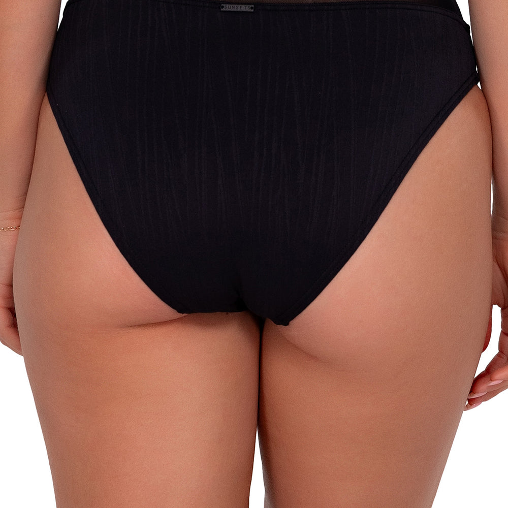 
                      
                        Sunsets Black Seagrass Texture Annie High Waist Bikini Bottom
                      
                    