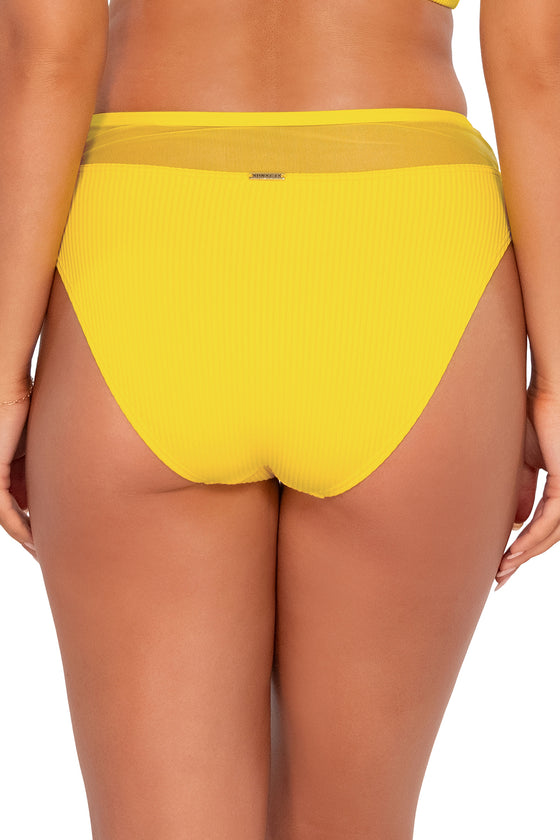 Sunsets Lemon Zest Sandbar Rib Annie High Waist Bikini Bottom