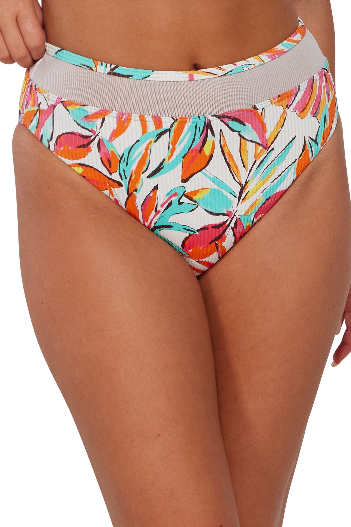 Sunsets Palms Serenade Sandbar Rib Annie High Waist Bottom