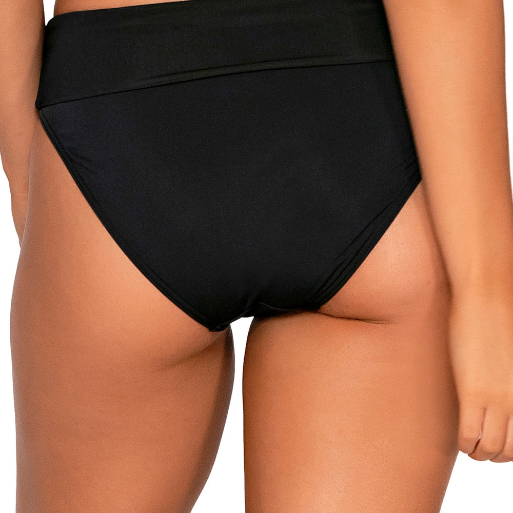 Sunsets Black Hannah High Waist Bikini Bottom