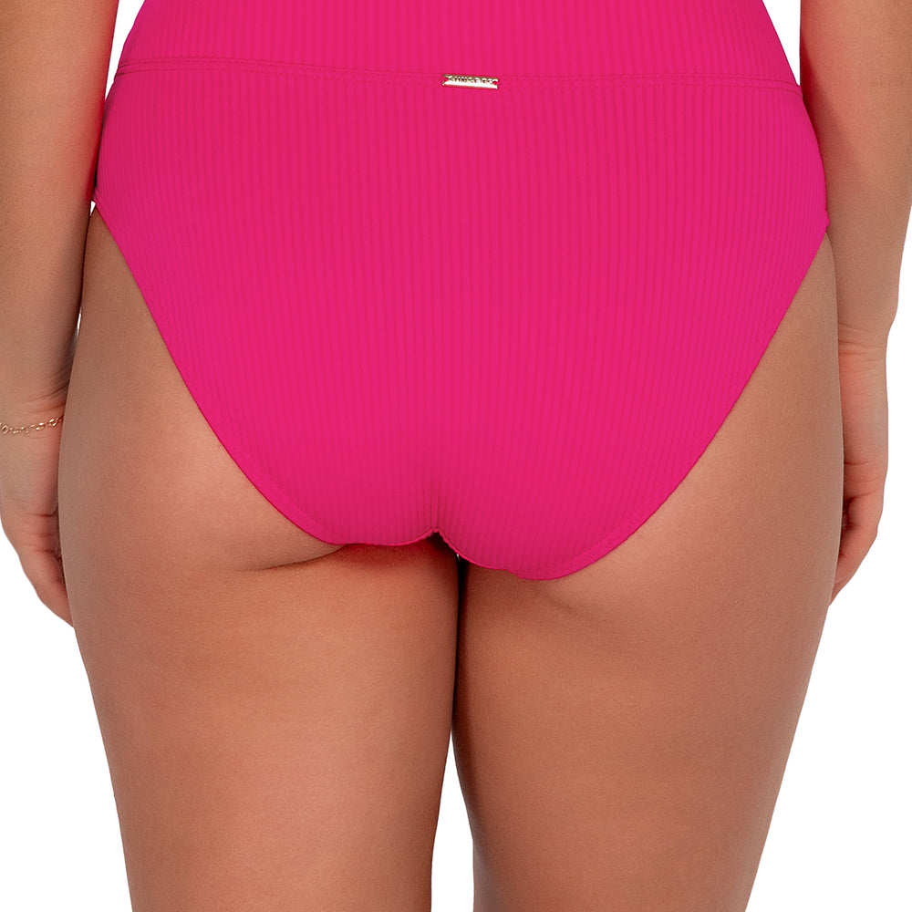 
                      
                        Sunsets Begonia Sandbar Rib Hannah High Waist Bikini Bottom
                      
                    