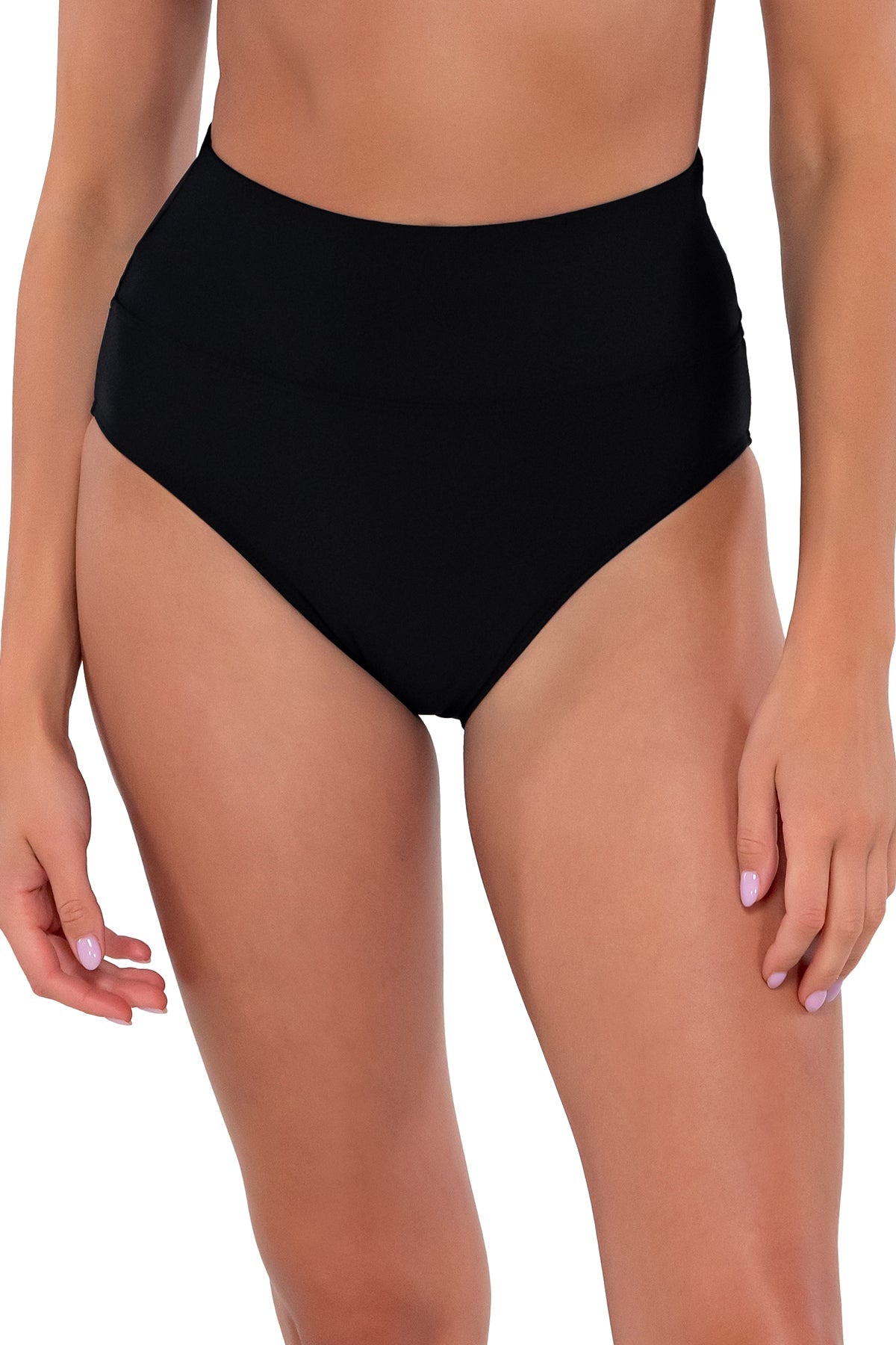Sunsets Black Hannah High Waist Bottom