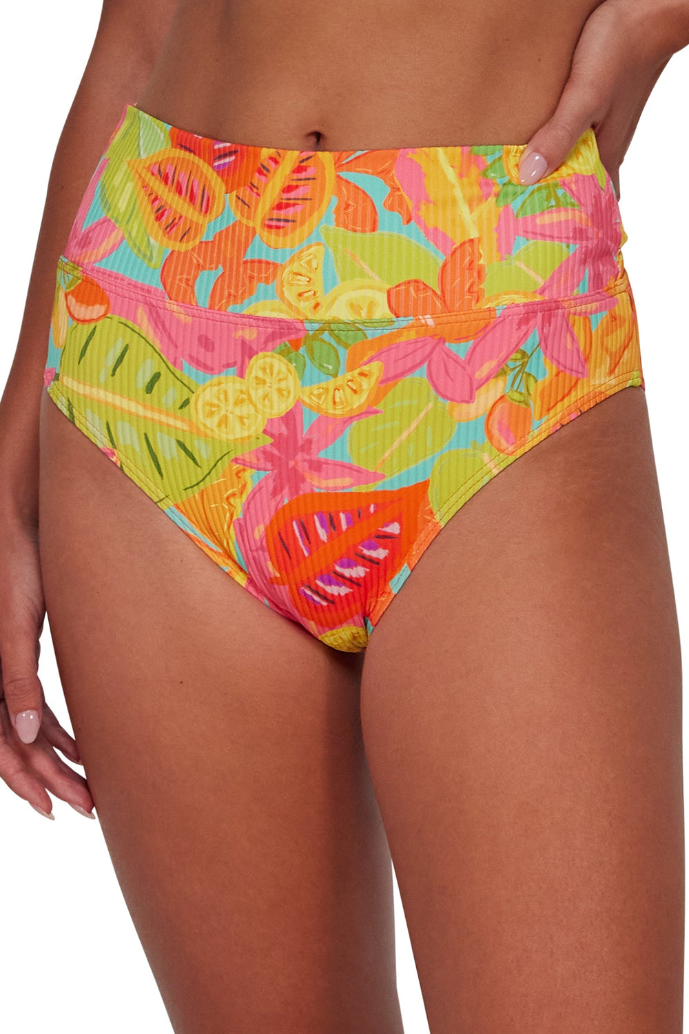 Sunsets Citrus Grove Sandbar Rib Hannah High Waist Bottom