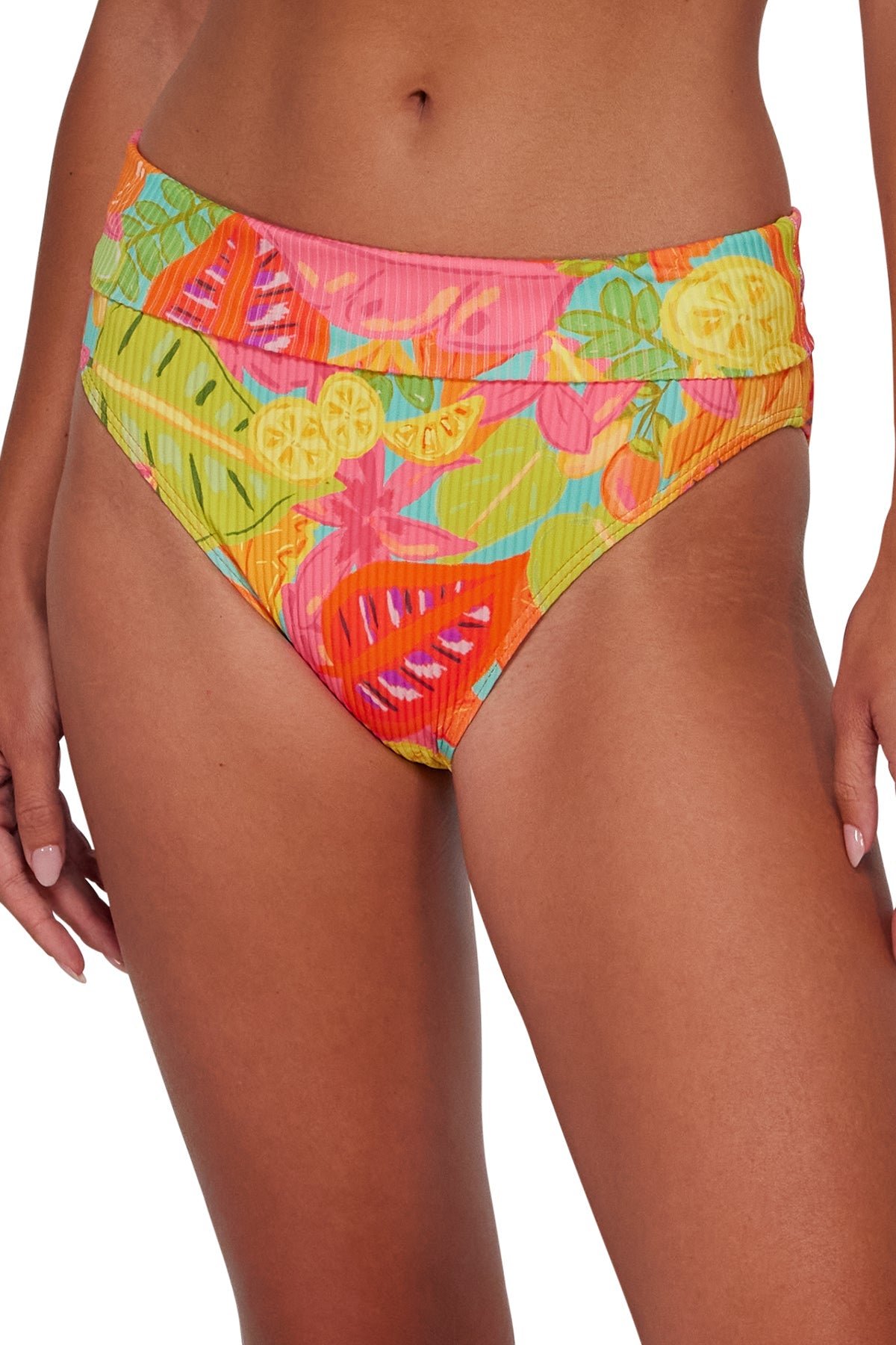 Sunsets Citrus Grove Sandbar Rib Hannah High Waist Bottom
