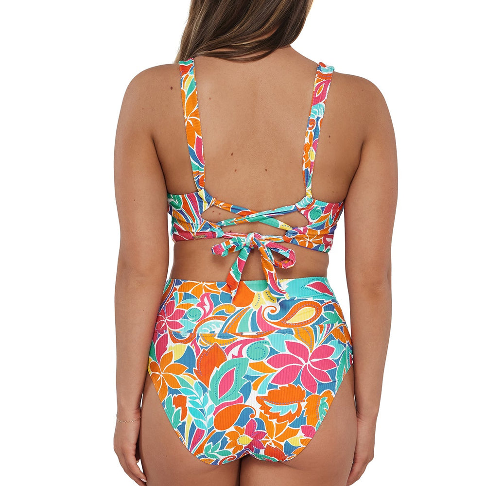 Sunsets Festive Floral Sandbar Rib Hannah High Waist Bottom