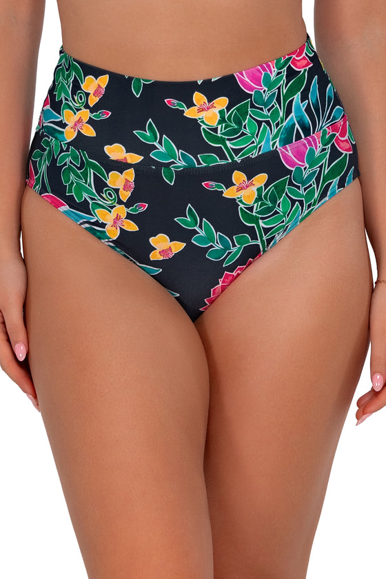 Sunsets Twilight Blooms Hannah High Waist Bikini Bottom