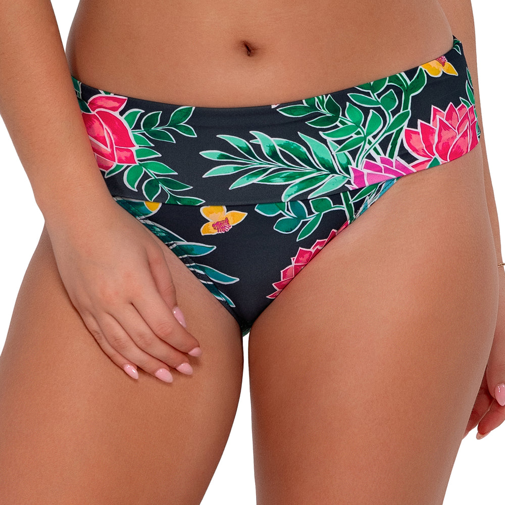 
                      
                        Sunsets Twilight Blooms Hannah High Waist Bikini Bottom
                      
                    