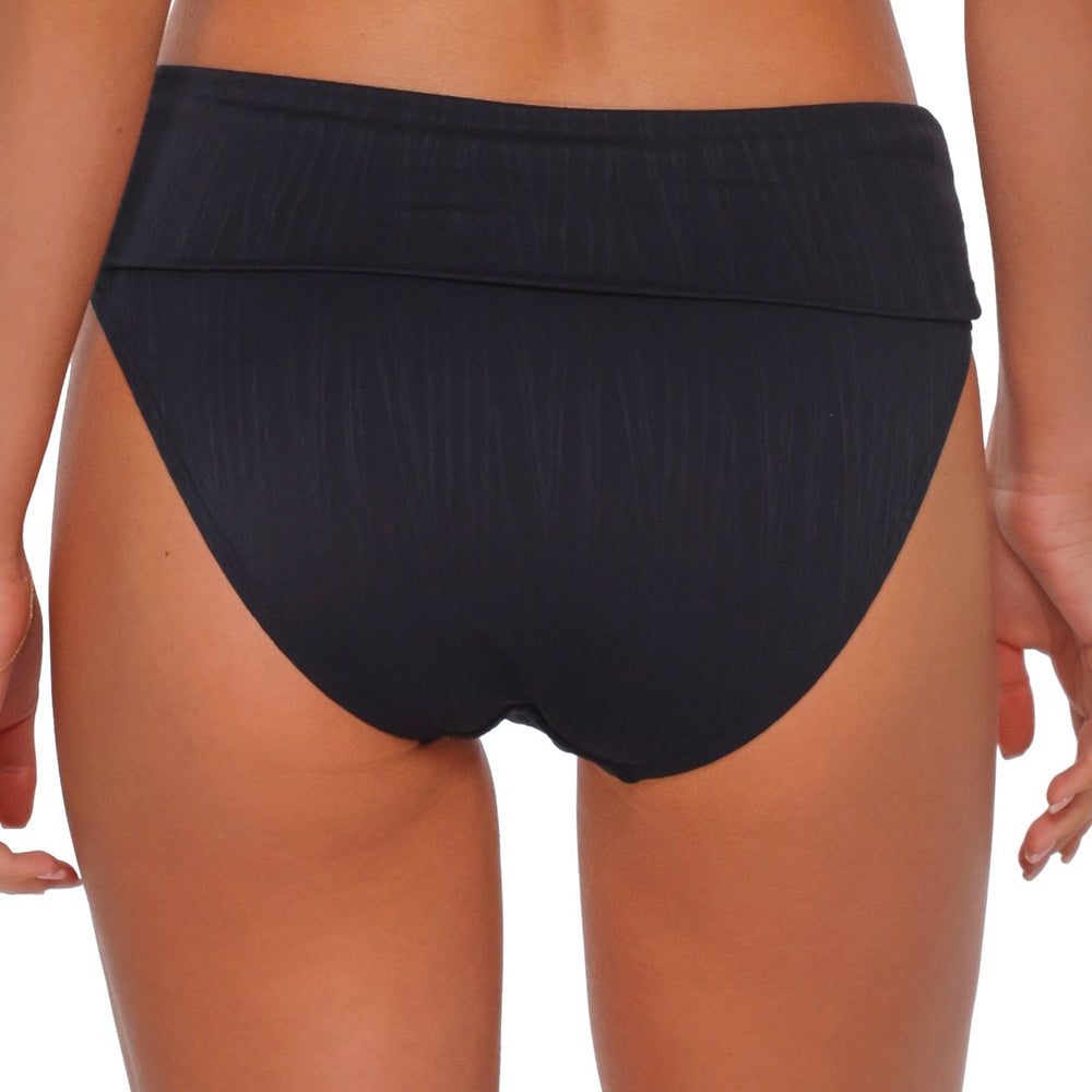 Sunsets Black Seagrass Texture Hannah High Waist Bottom