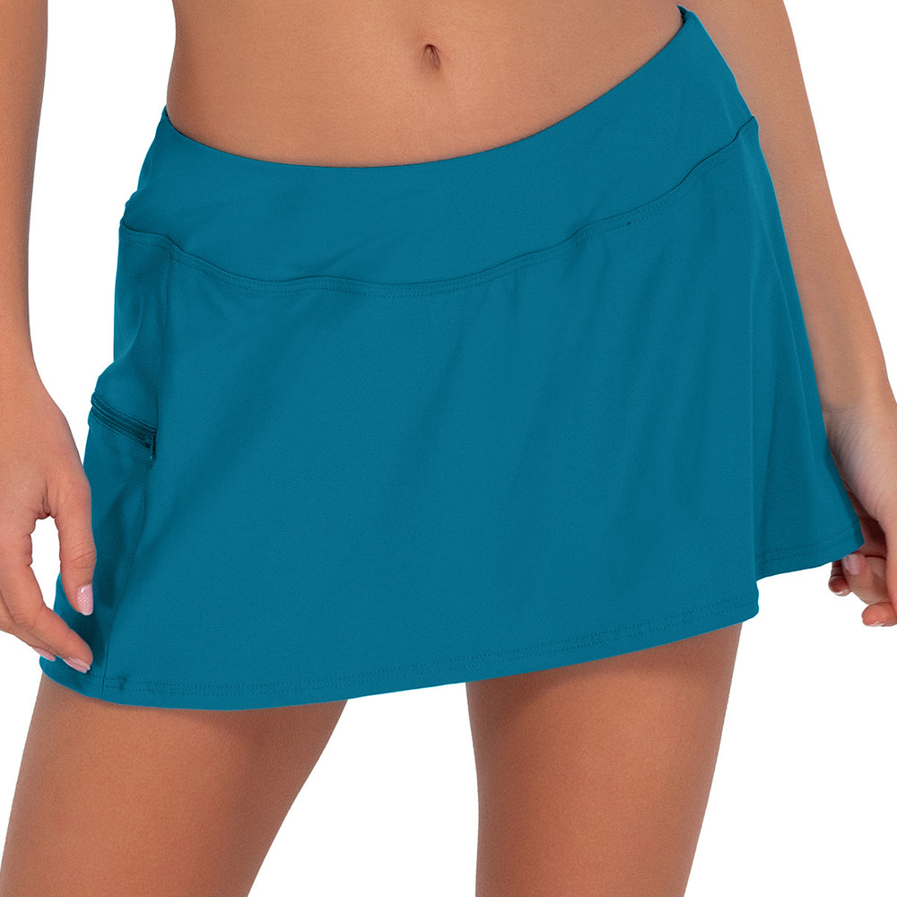 Sunsets Avalon Teal Sporty Swim Skirt