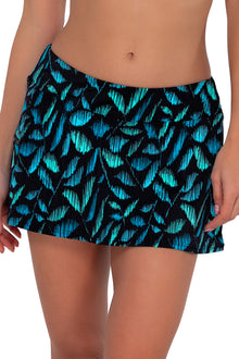  Sunsets Cascade Seagrass Texture Sporty Swim Skirt