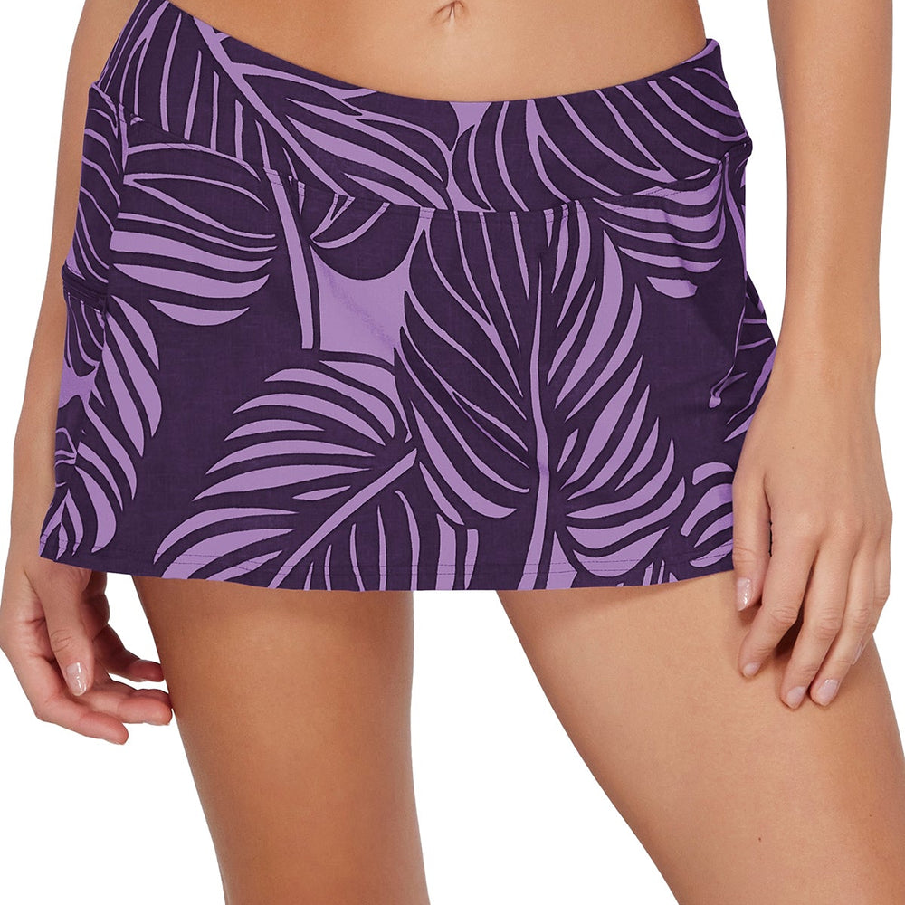 Sunsets Mystic Palms Sporty Swim Skirt Bottom