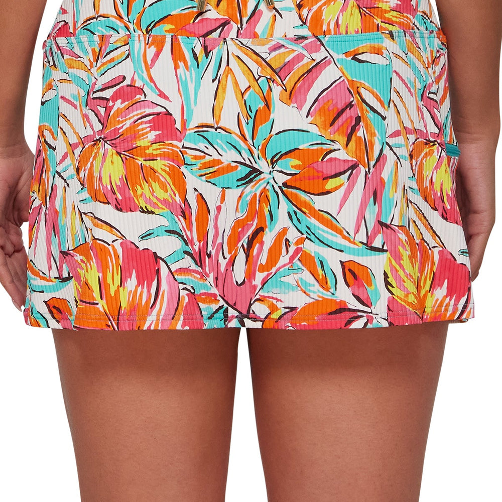 Sunsets Palms Serenade Sandbar Rib Sporty Swim Skirt Bottom