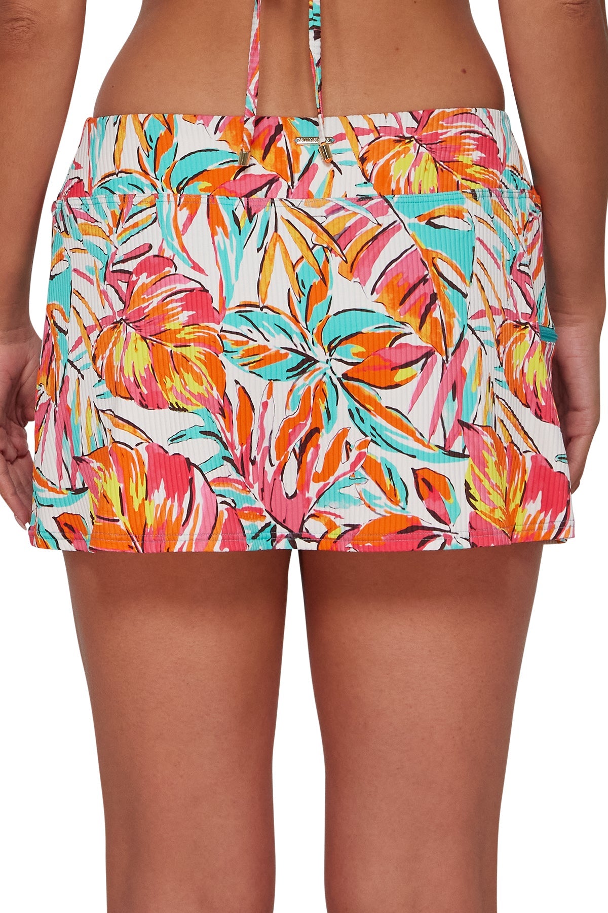 Sunsets Palms Serenade Sandbar Rib Sporty Swim Skirt Bottom