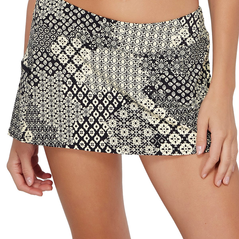 Sunsets Venice Seagrass Texture Sporty Swim Skirt Bottom