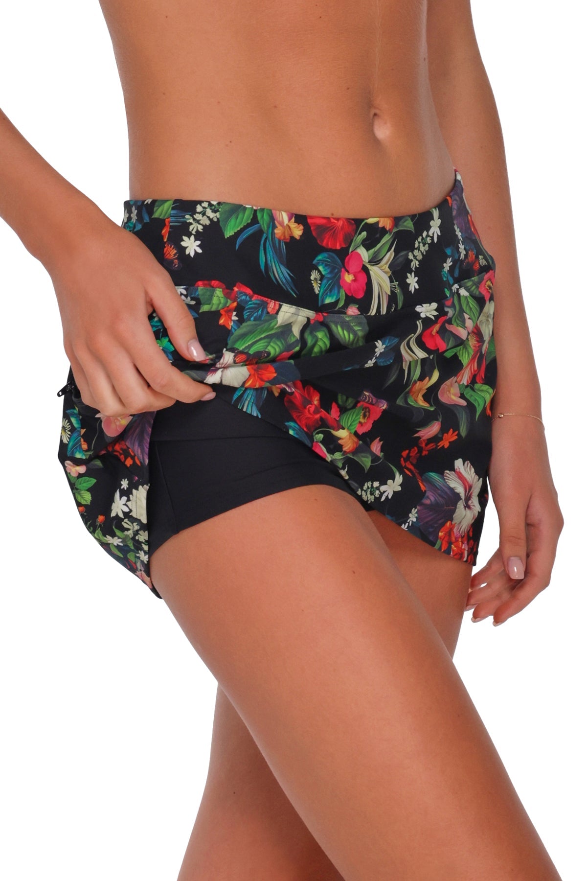 Sunsets Fleur Noire Sporty Swim Skirt
