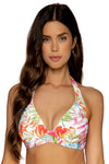 Sunsets Tropical Breeze Muse Halter Bikini Top Cup Sizes E to H