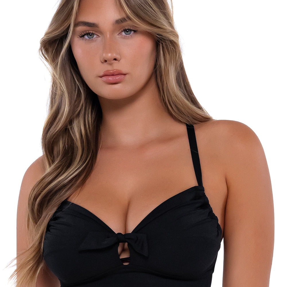 Sunsets Black Colette Bralette Bikini Top Cup Sizes C to DD