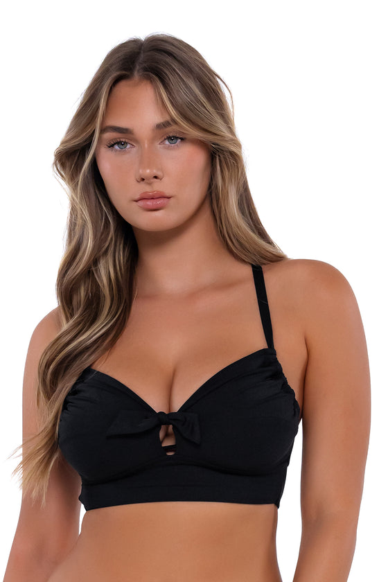 Sunsets Black Colette Bralette Bikini Top Cup Sizes C to DD