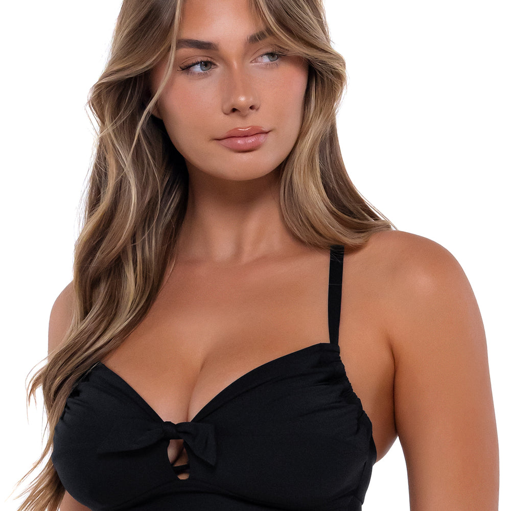 Sunsets Black Colette Bralette Bikini Top Cup Sizes E to H