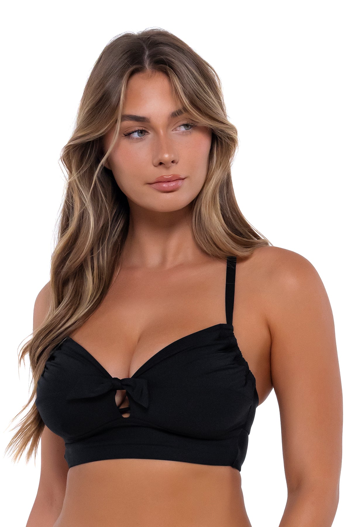 Sunsets Black Colette Bralette Bikini Top Cup Sizes E to H