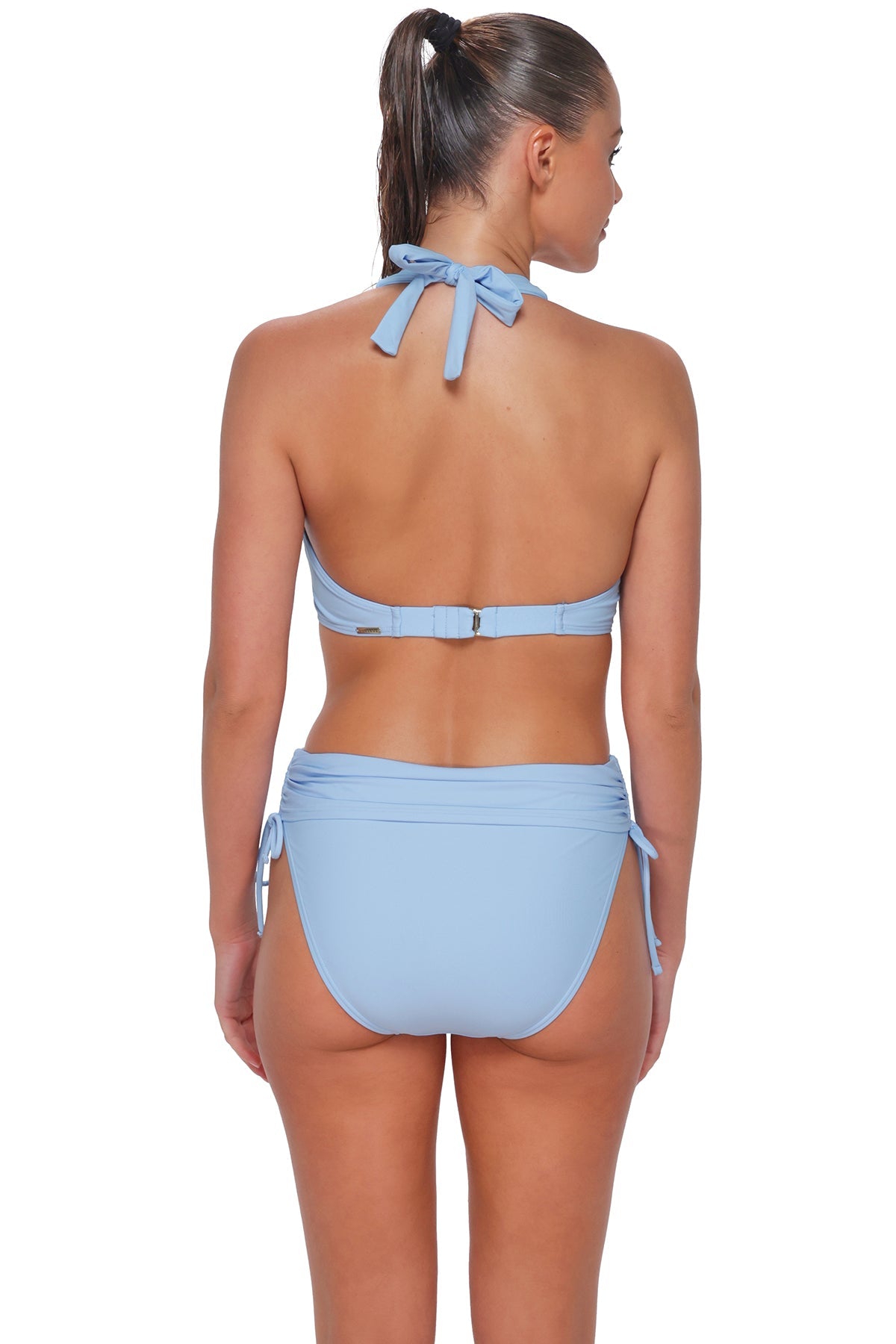 Sunsets Blue Whisper Muse Halter Top