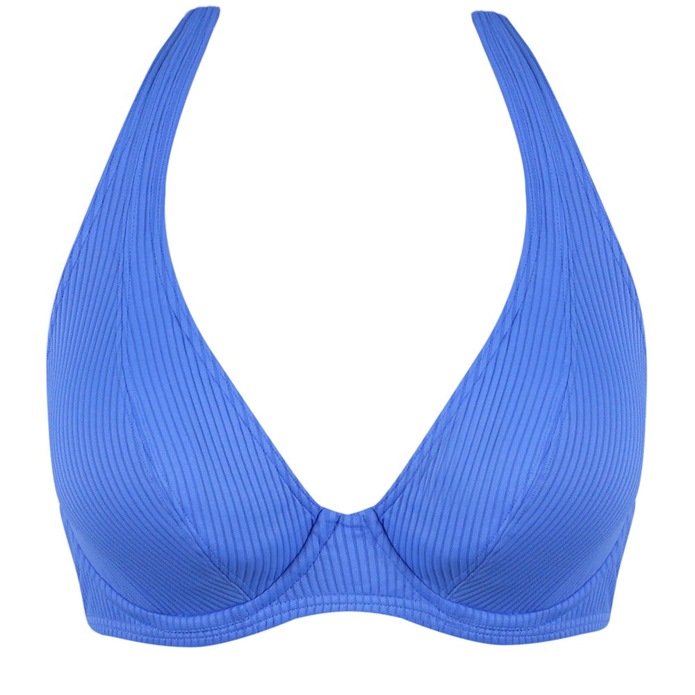 
                      
                        Sunsets Harbor Blue Sandbar Rib Muse Halter Top
                      
                    