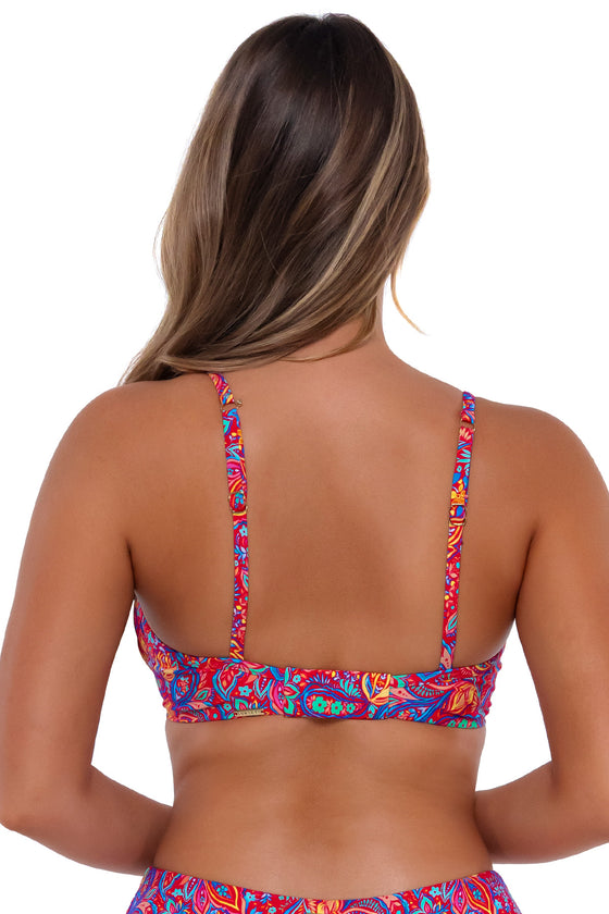 Sunsets Rue Paisley Crossroads Underwire Bikini Top Cup Sizes E to H